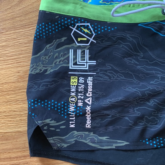 Reebok crossfit games shorts avacado delta boardshort bathing suit bottom XCF - Picture 2 of 11